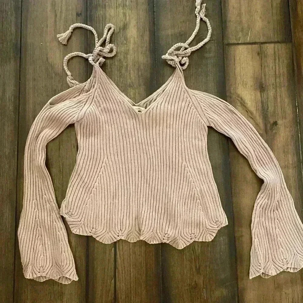 LA hearts pink knitted sweater